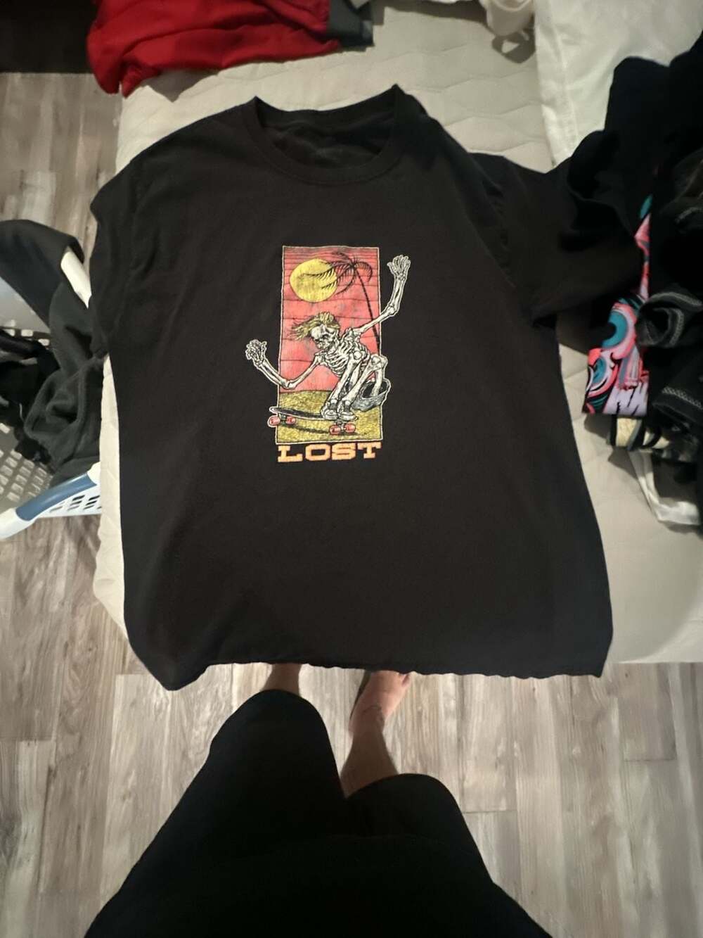 Lost Enterprises Skeleton Skater Graphic T-Shirt